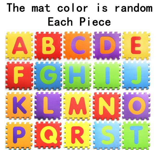 Mini Puzzle Foam EVA Mat for Kids – Interlocking Learning Alphabet (A to Z) and Number (0 to 10) Memory Mat for Kids