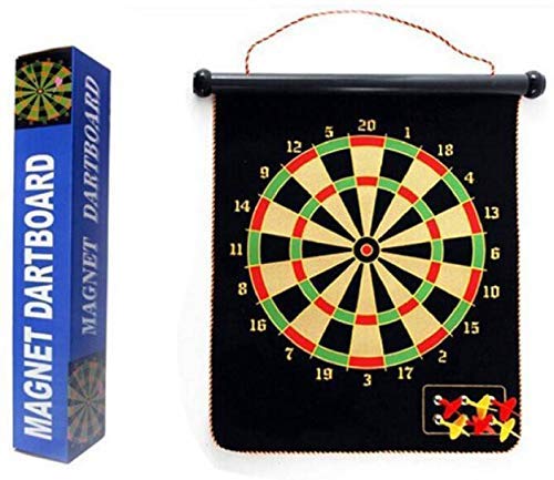 Double Sided Magnet Dart Board with Darts For Kids - Multicolor