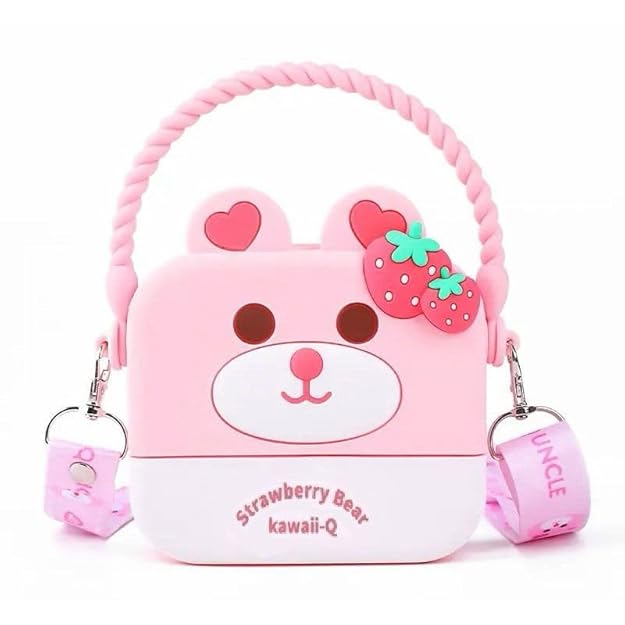 Kawaii - Bunny Sling Bag with Key Ring, Comb & Mirror For Kids - Multicolor