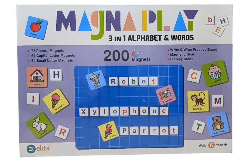 Ekta Magna Play 3 in 1 Alphabet & Words - Multicolor