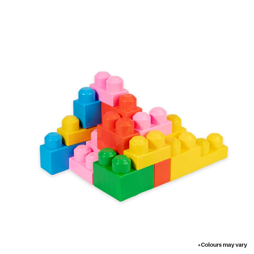 Ratns's Giant Blocks 50 Pcs Big Building Bag with Big Building Blocks, Building Toys for Toddlers