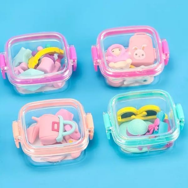 Dress up Eraser Set for Kids | Cute Animal & Character Pencil Erasers | Fun Multicolor Stationery for School, Return Gifts & Party Favors | Pack of 2 pcs