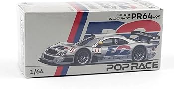 Combo Pack of 3 Cars - LB-Silhouette WORKS MURCIELAGO GT Evo Yellow + Ford Mustang Dark Horse + Pop Race CLK-GTR PR64-95