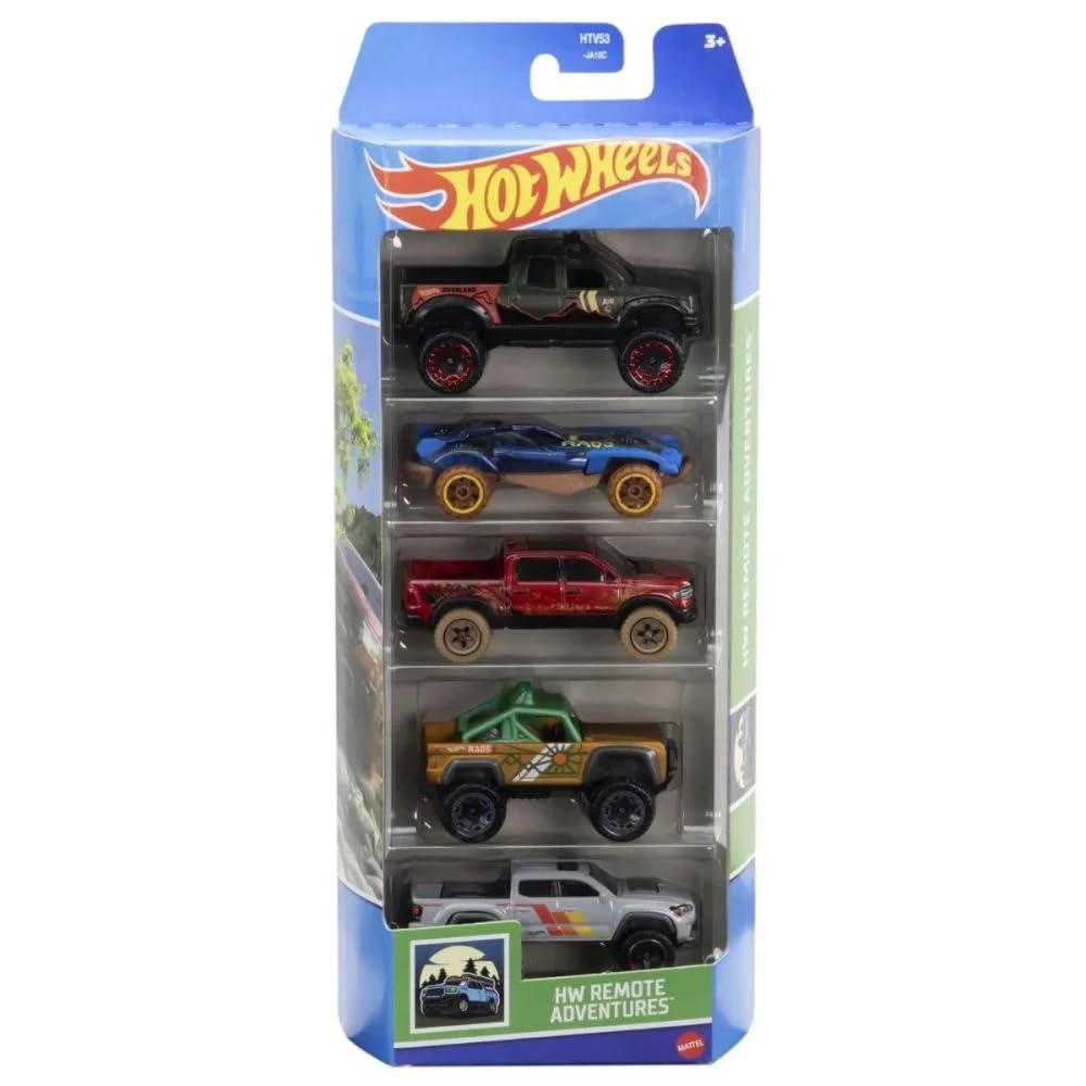 Hot Wheels HW Remote Adventures Car Set of 5 - Multicolor