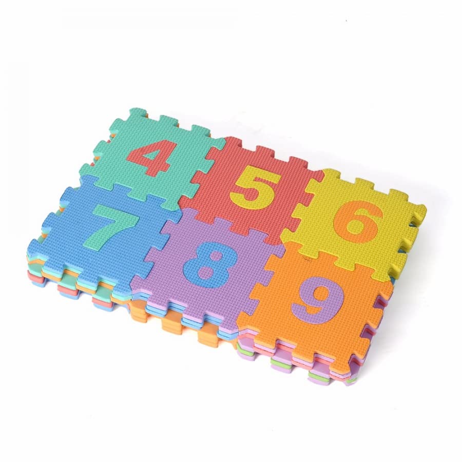 Mini Puzzle Foam EVA Mat for Kids – Interlocking Learning Alphabet (A to Z) and Number (0 to 10) Memory Mat for Kids