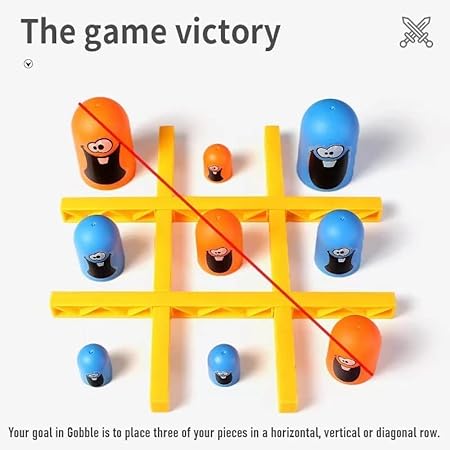 Gobble 21st Century 3D Version of Tic Tac Toe Game for kids, Strategy Making game for kids, Zero & Cross Game for adults
