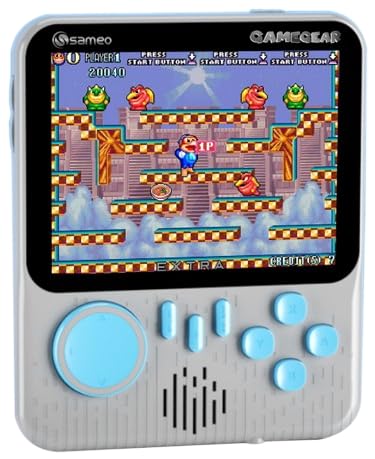 Sameo Gamegear Handheld Video Game Console, Retro Mini Game with 666 Classic Retro Game TV Compatible for Kids, Rechargeable 8 Bit Classic - Assorted