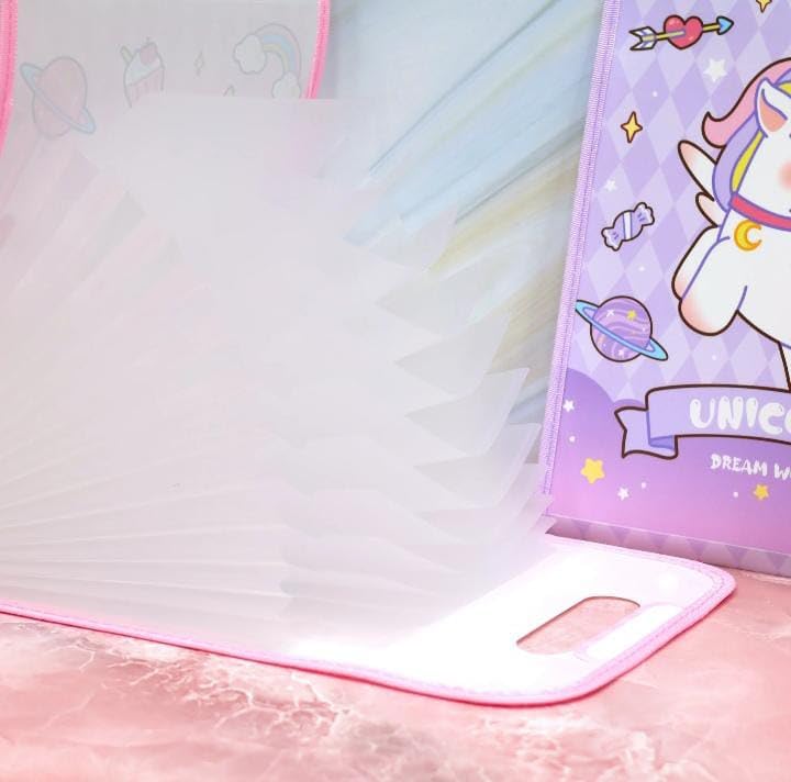 12 Pocket Expanding File Folder Waterproof Vinyl Document Folder Mesh Organizer Bag A4 Size Button Lock