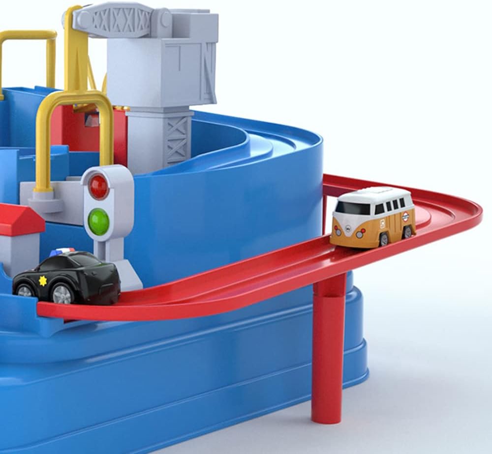 Funny BIG Adventure Toys with 2 Toy Vehicles, Car Track for Toddlers