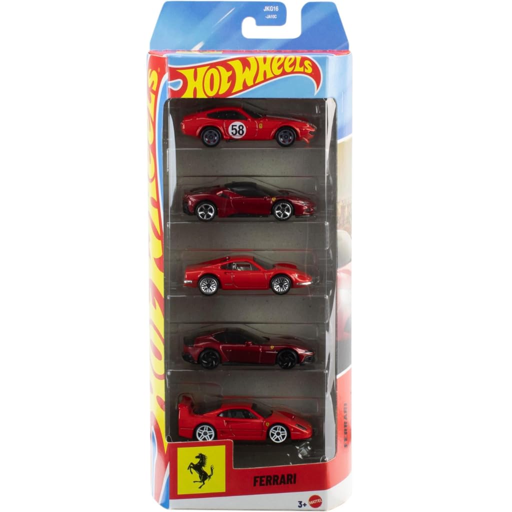 Hot Wheels - Imported Edition - Set of 5 Cars - Ferrari