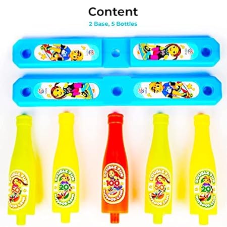RATNA S FIT Fun 2 in 1 Basket-Bottle Ringtoss Target Game |Indoor and Outdoor Activity Party Games for Kids and Adults|