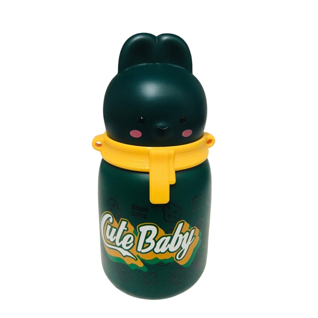 Double Wall Stainless Steel Vacuum Cute Baby Cap Bottle 350ml