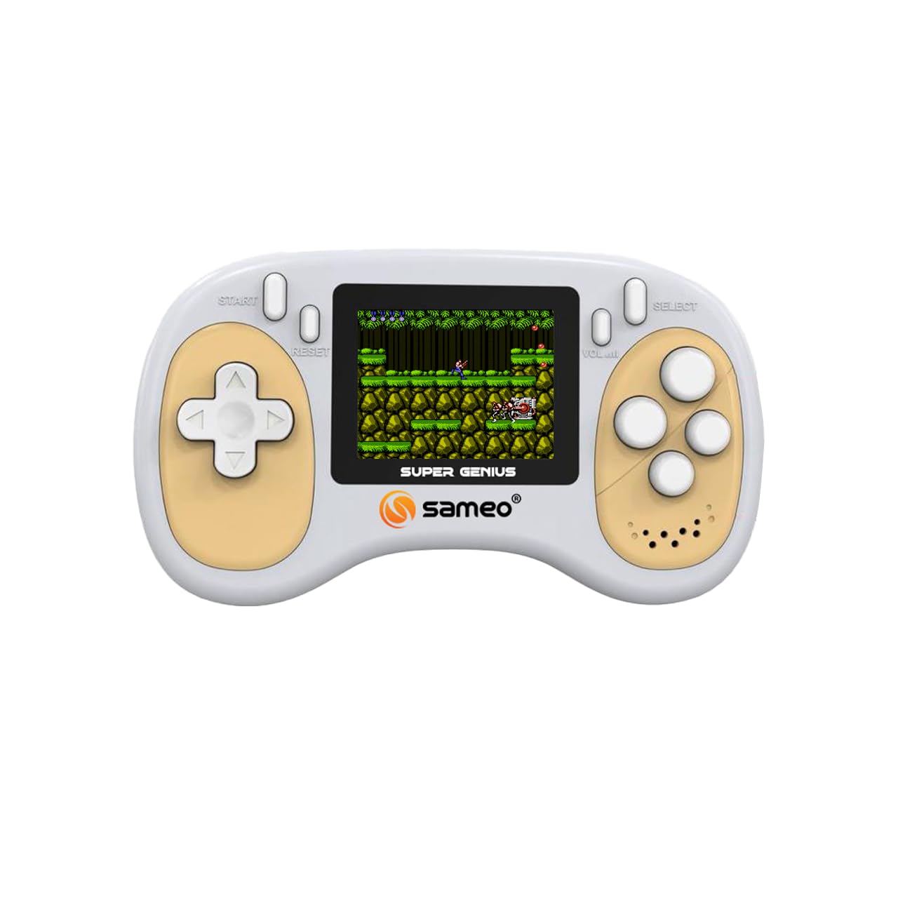 Sameo Super Genius Handheld Gaming Console | 500+ Built-in Classic Retro 8-Bit Games | 2.4" LCD Color Display | Portable Gaming Device for Kids & Adults - Assorted