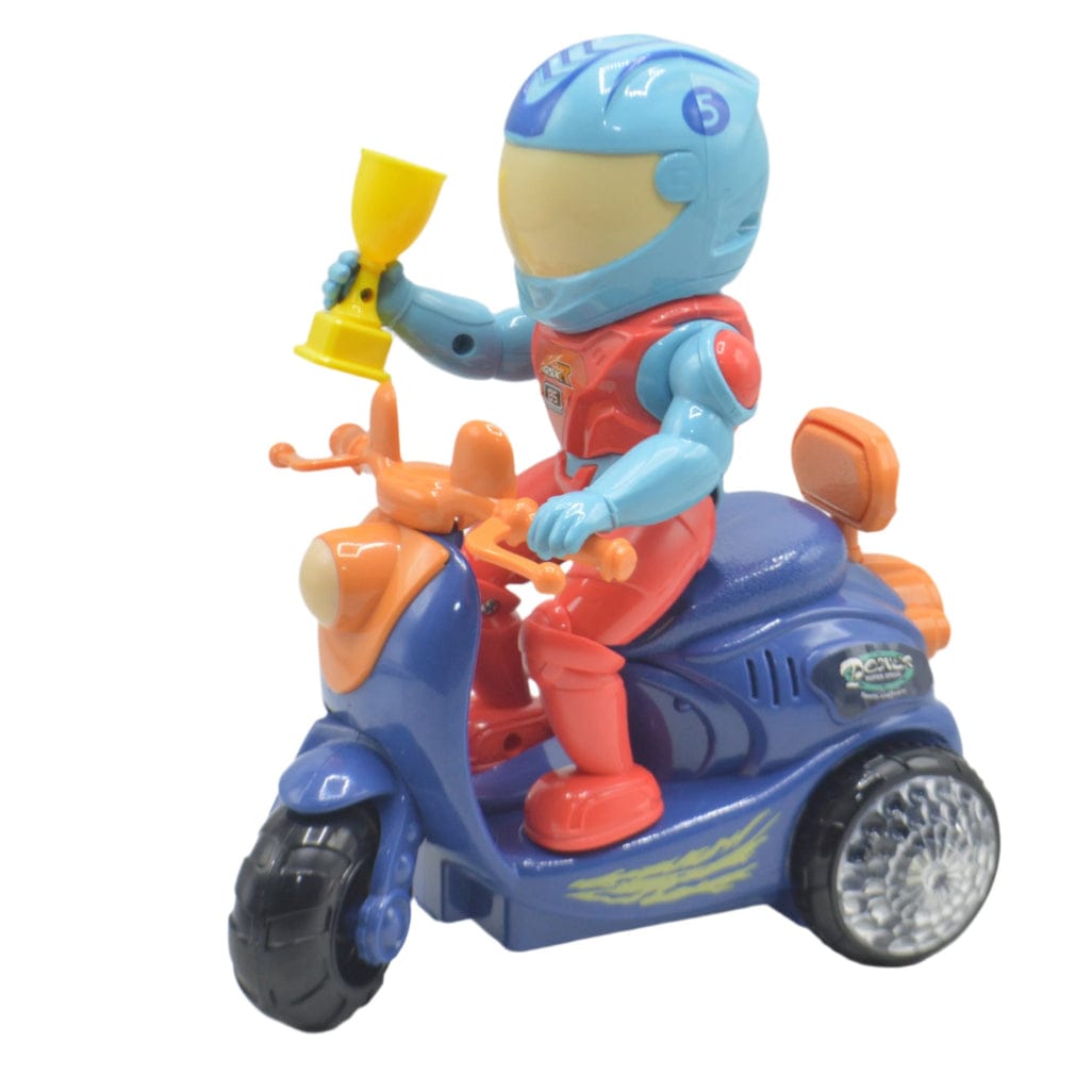 Brain Game Musical Stunt Motorcycle Electronic Car with Light for Kids