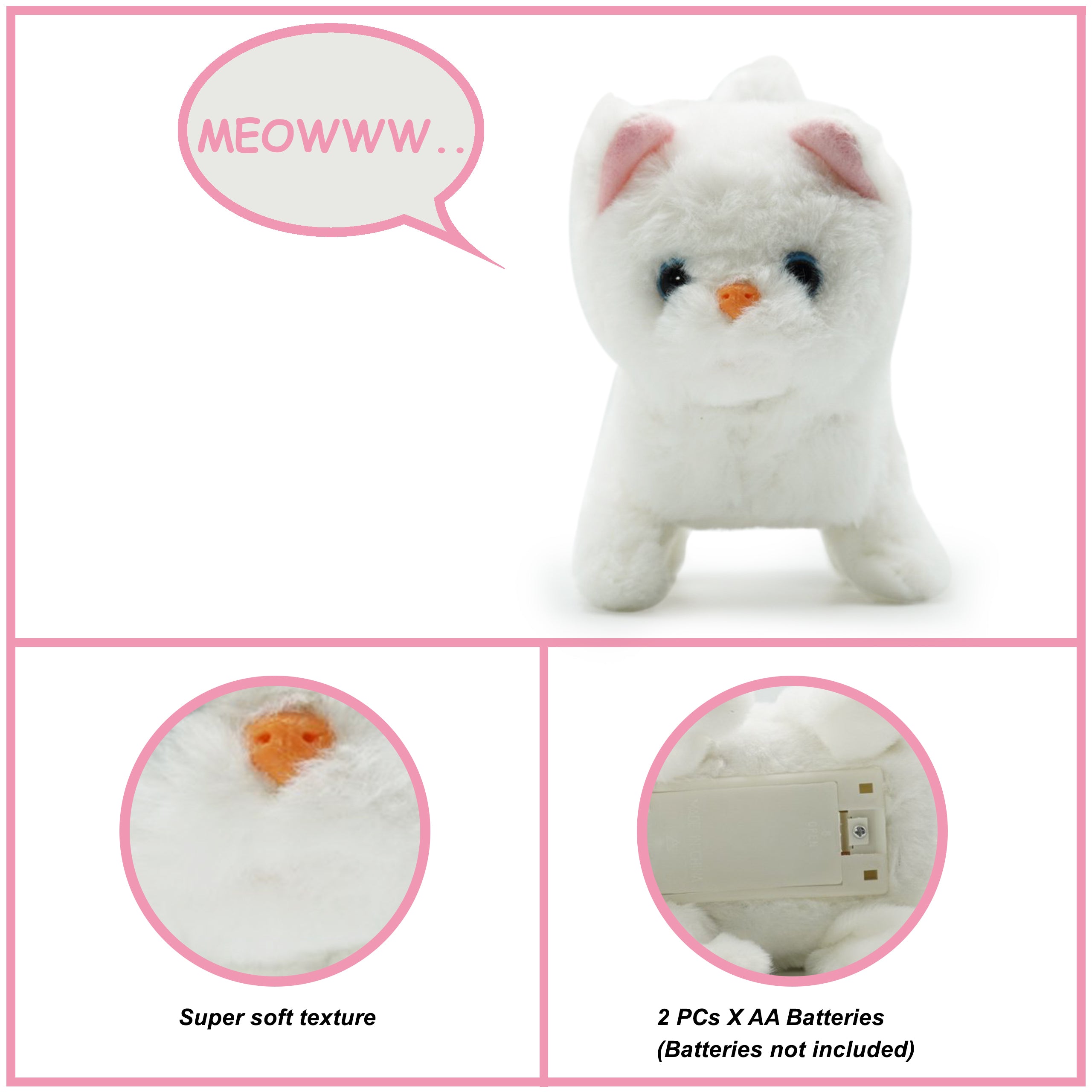 Pugs at Play Casper Walking Cat – Realistic Cat Toy For Kids
