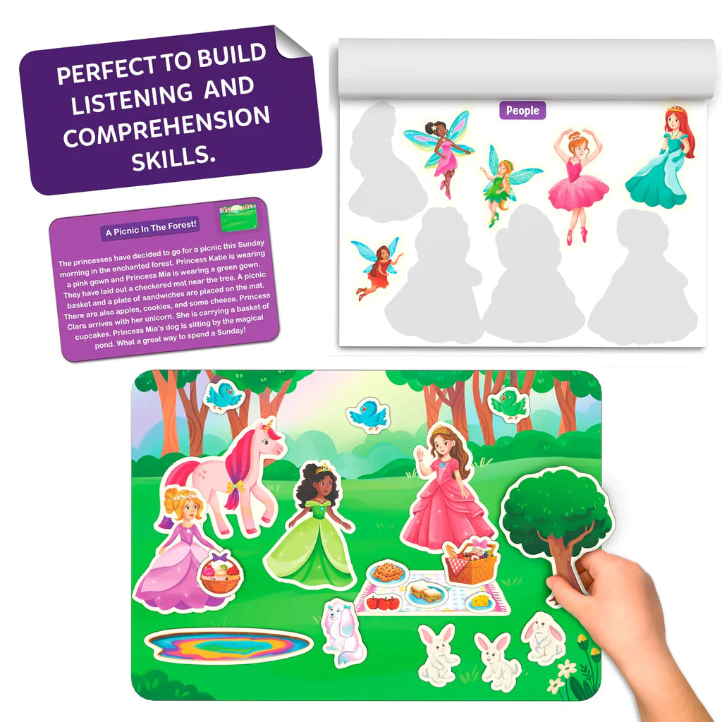 Skillmatics Sticker Stories - Unicorns & Princesses | Creative Storytelling Kit (ages 3-7)