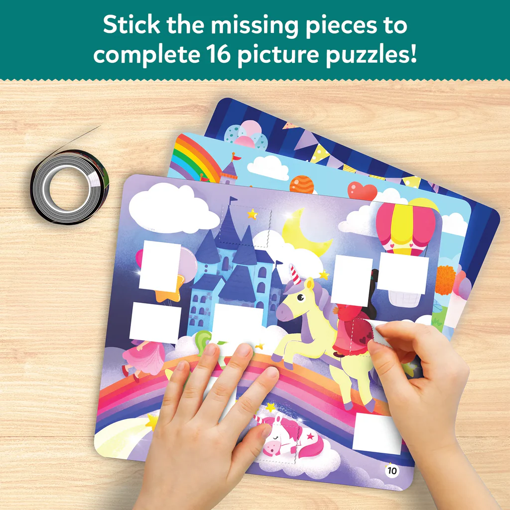 Skillmatics Tape It: Unicorns & Princesses | Sticker Puzzle Activity (Ages 4-8)