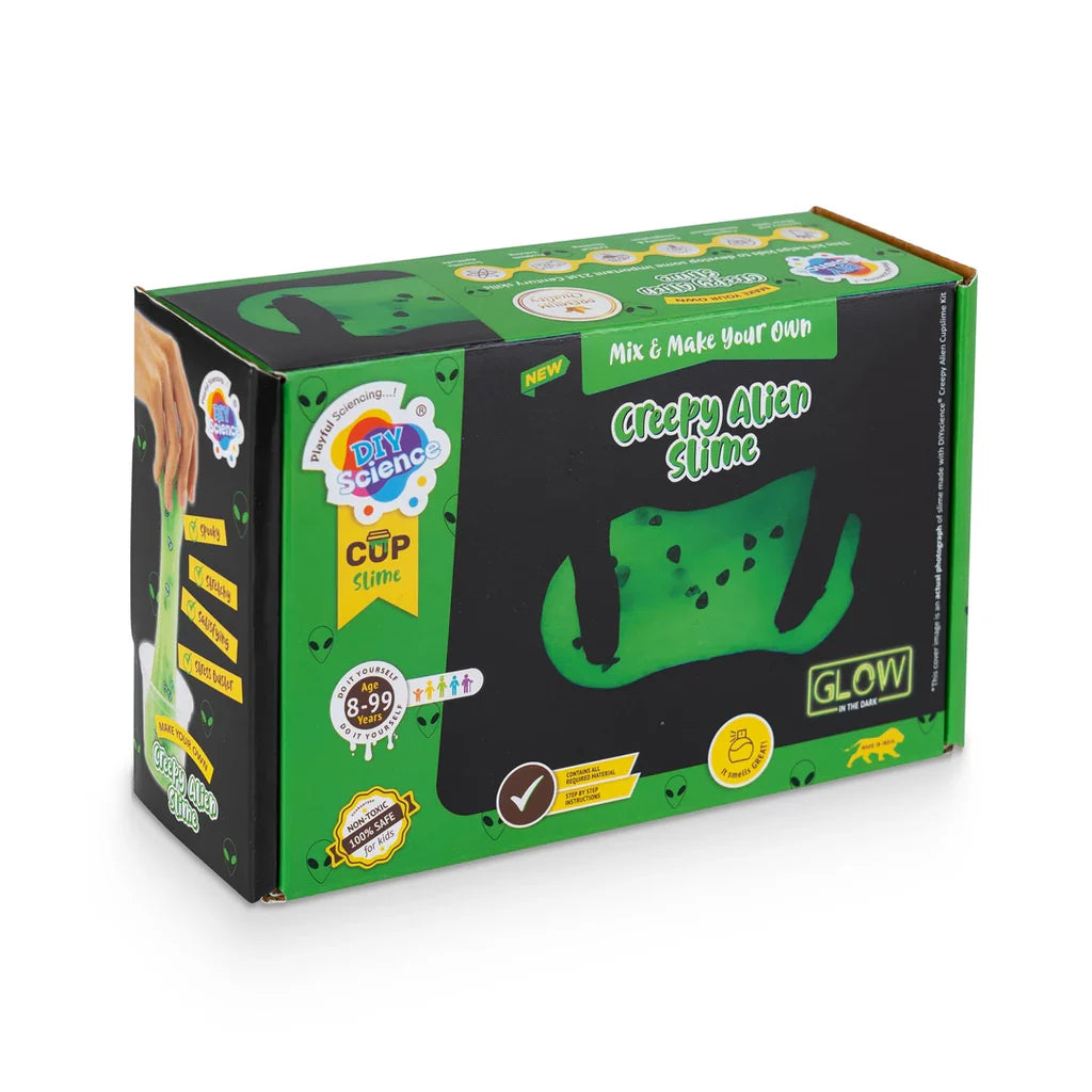 DIYScience DIY Science Glow In The Dark Green Alien Slime Kit - Multicolor