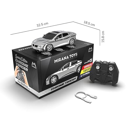 Mirana Chrome Tracer | Rechargeable High Speed Racing RC Car | On Click Nitro Boost | Remote Control Car Toys for Kids | Limited Edition | Multicolor
