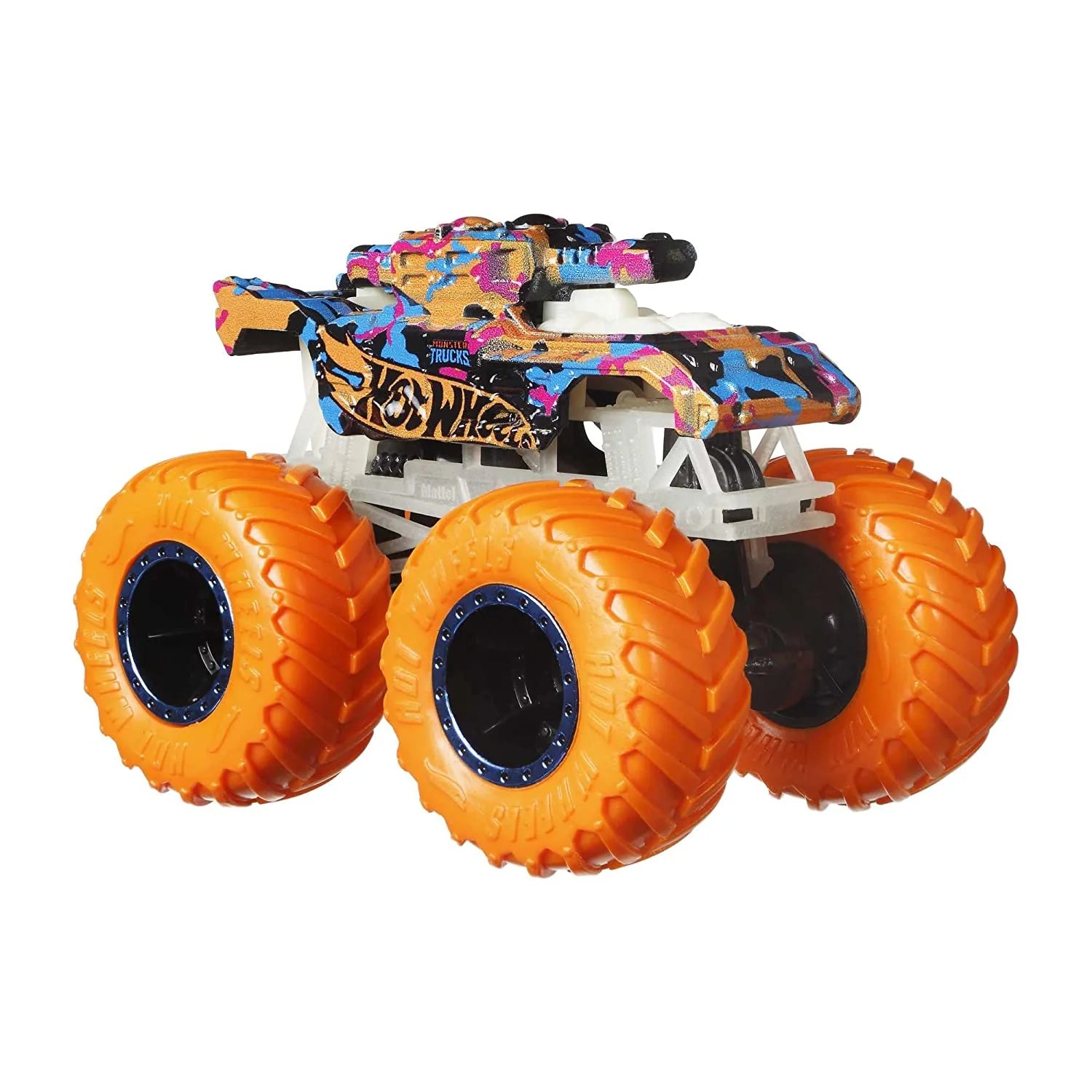 Hot Wheels Monster Trucks Glow In The Dark Multipack Of 10 Collectible For Gift - Multicolor