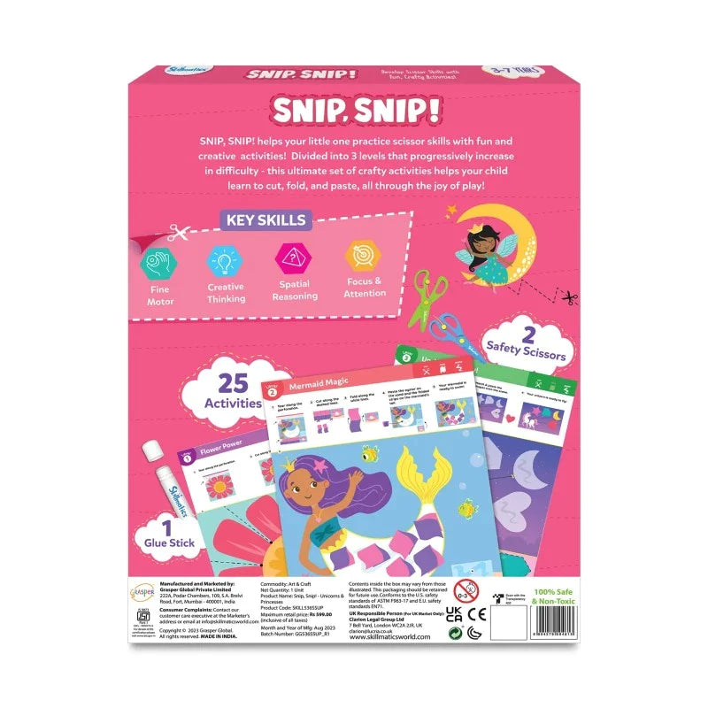Skillmatics Snip Snip: Unicorns & Princesses | Multicolored