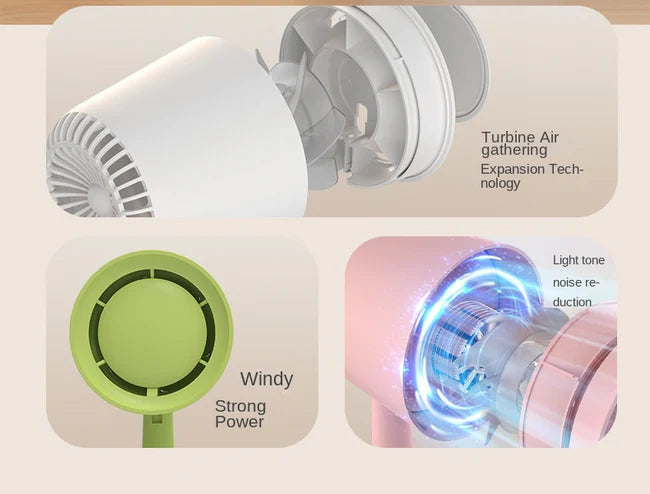 Airpuro Desktop Fan – Portable USB Mini Fan with Phone Holder Stand (Multicolor)