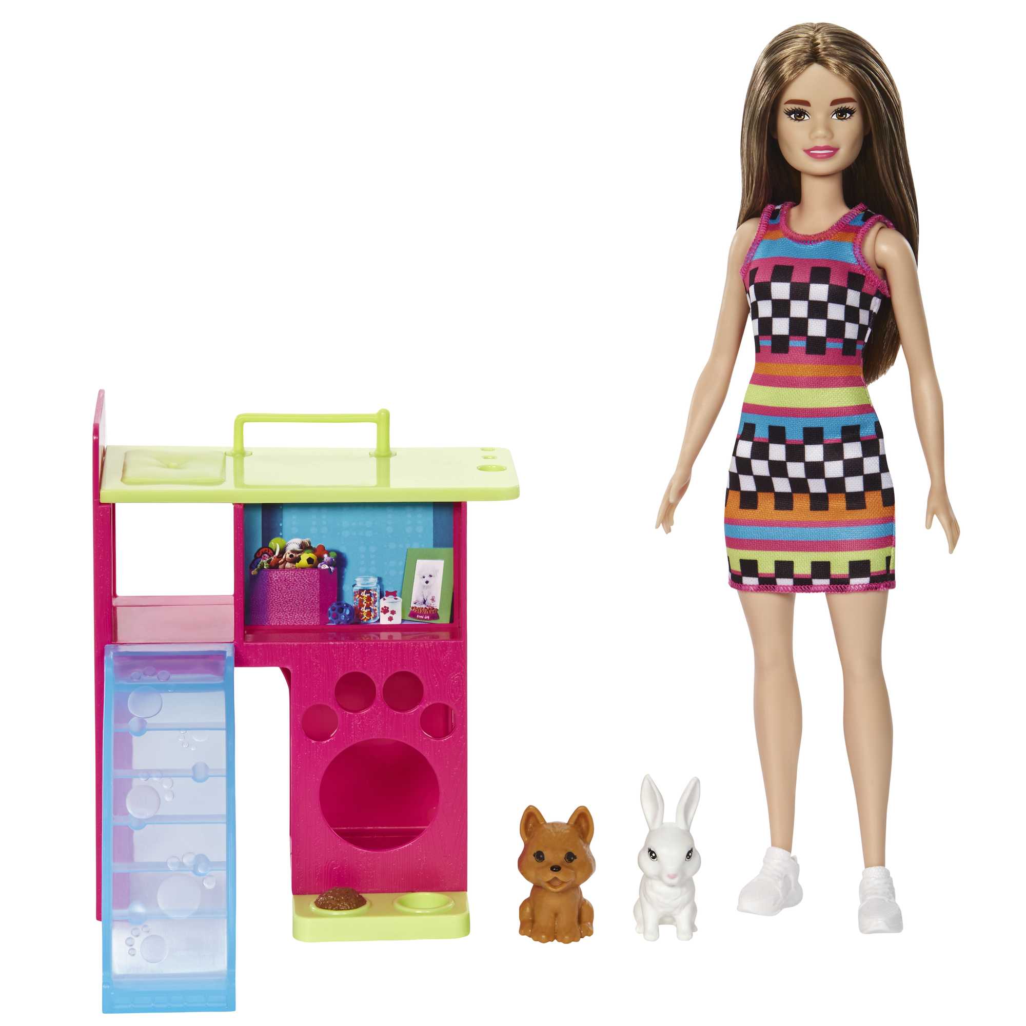 Barbie Doll and Pet Playhouse Playset - Multicolor