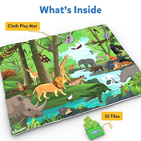 Skillmatics : Found It! Junior Animals - Play Mat & Floor Game - Multicolor