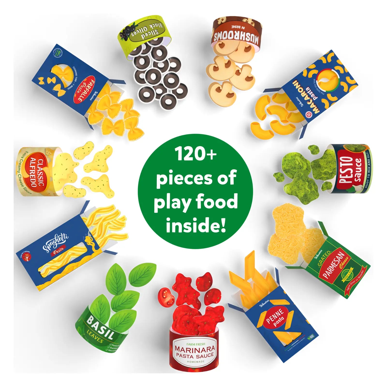 Skillmatics Let's Make Pasta | Play Food for Realistic Pretend Play - Multicolor