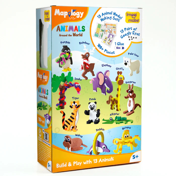 Imagi Make Mapology : Animals Around The World - Multicolor