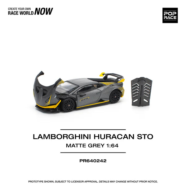 Pop Race - Lamborghini Huracan Sto (Matte Gray) - PR640-242