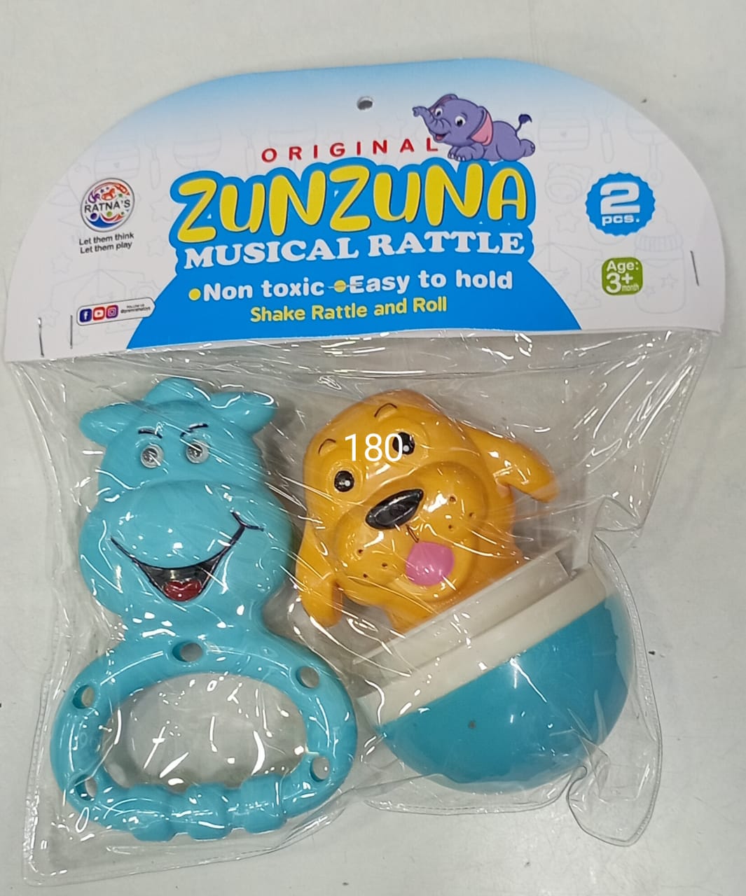 Ratnas Original Zunzuna Musical rattle For Kids - Multicolor