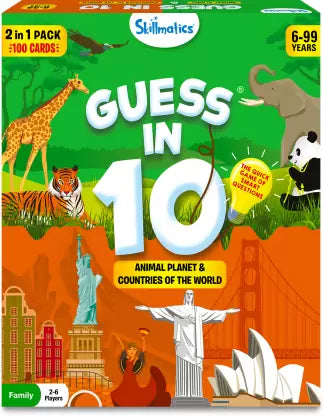 Skillmatics Card Game - Guess in 10 Animals & Countries Combo