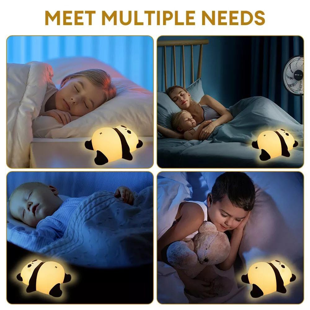 Night Light,Rechargeable Cute Lamp with 3-Level Brightness,Silicone Night Lamp,Kids Night Lights for Bedroom,Baby Nursery and Study Desk-Christmas Night Light - Without Box