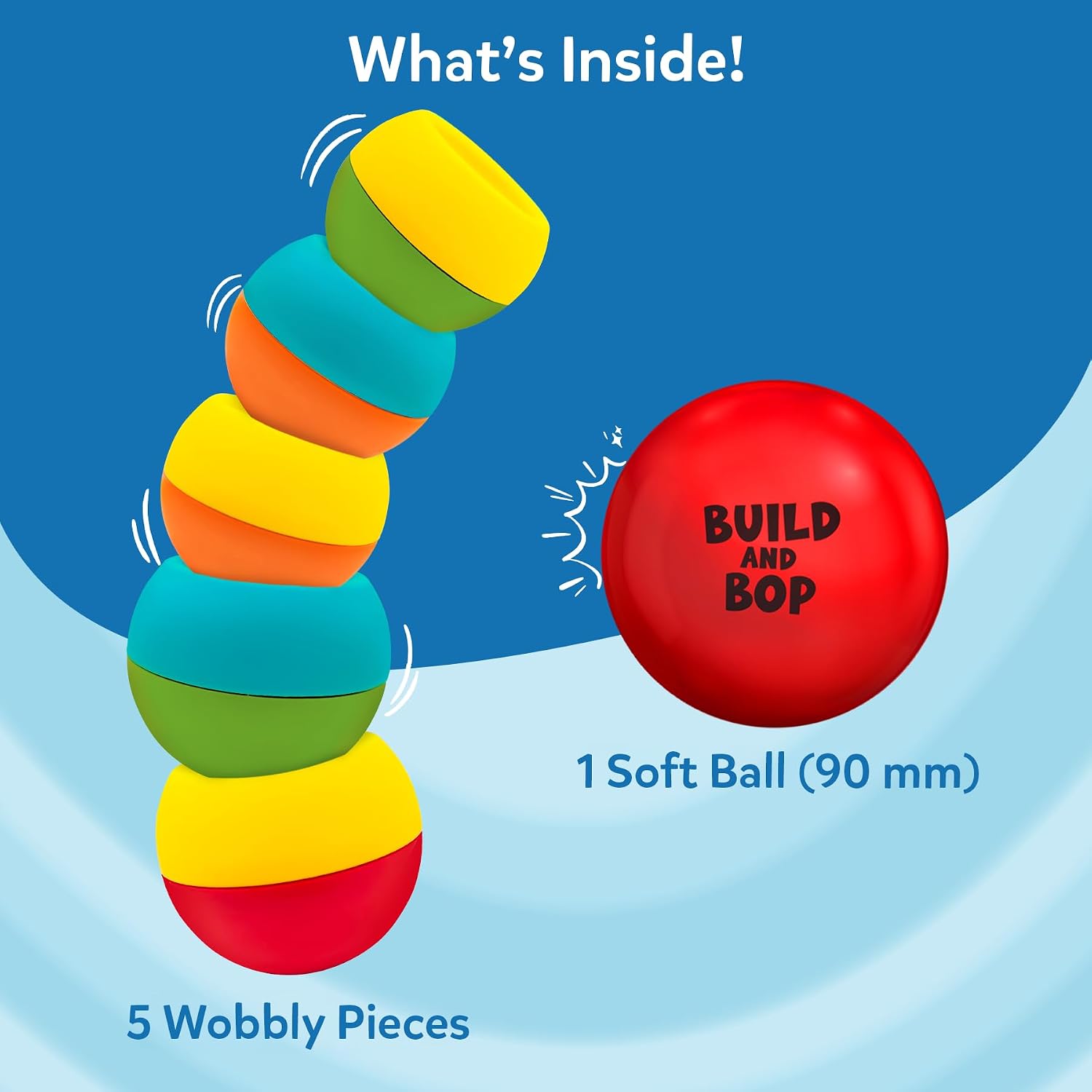 Skillmatics Stacking & Toppling Toy for Toddlers - Build & Bop - 1-4 Years