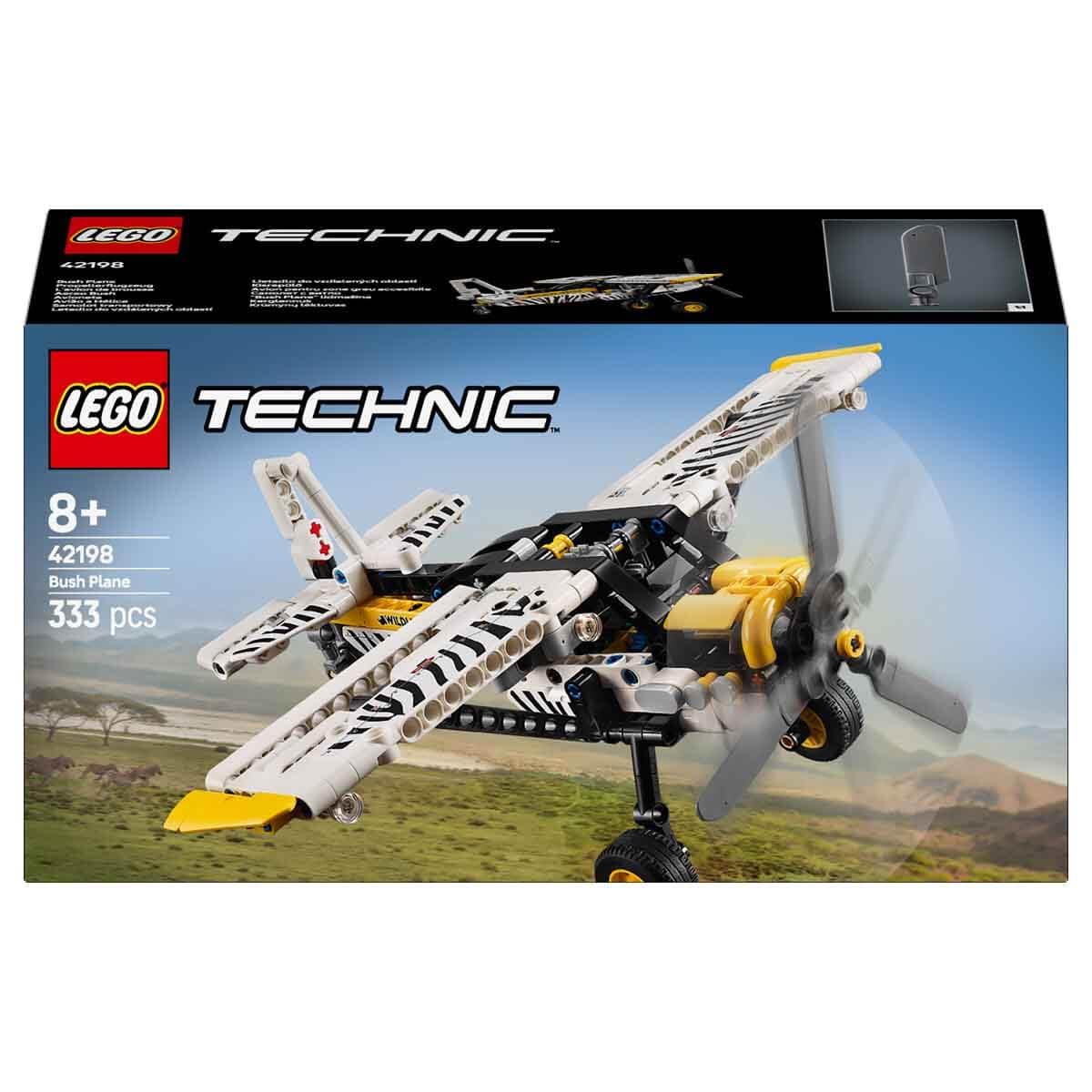 LEGO Technic Bush Plane Aircraft Toy Vehicle Gift Set for Kids 42198 Building Blocks Toys for 8+ Gift for Boys and Girls