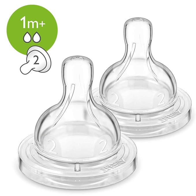 Philips Avent (1M+) Classic Teat 2 Holes Slow Flow - 2 Pieces| SCF632/27 | SCY762/02 ( Cordlife )