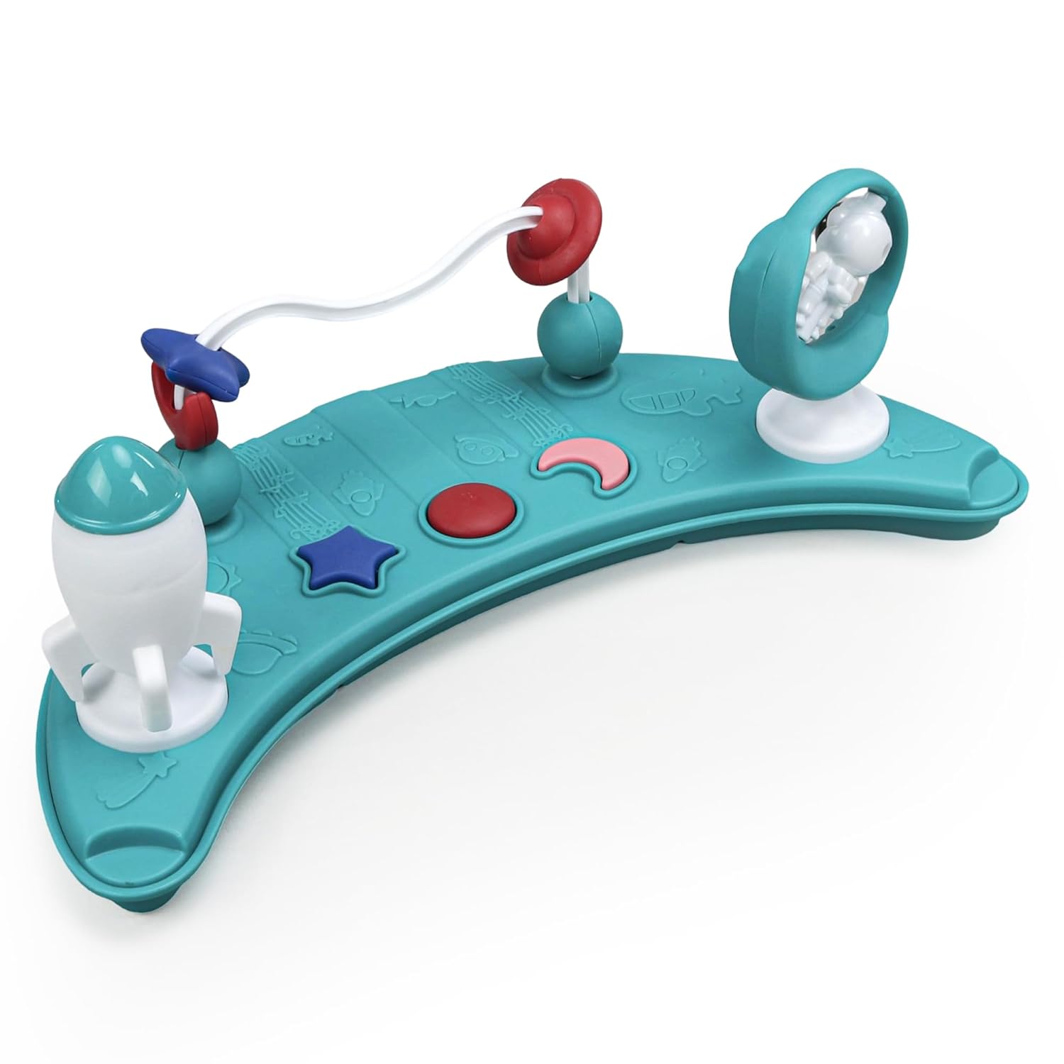 Baby Walker | 4 Level Adjustable Height | Musical Tray | LED Decorated | Foldable Design | Safe & Comfortable | BIS Certified | Green (6-24 Months)