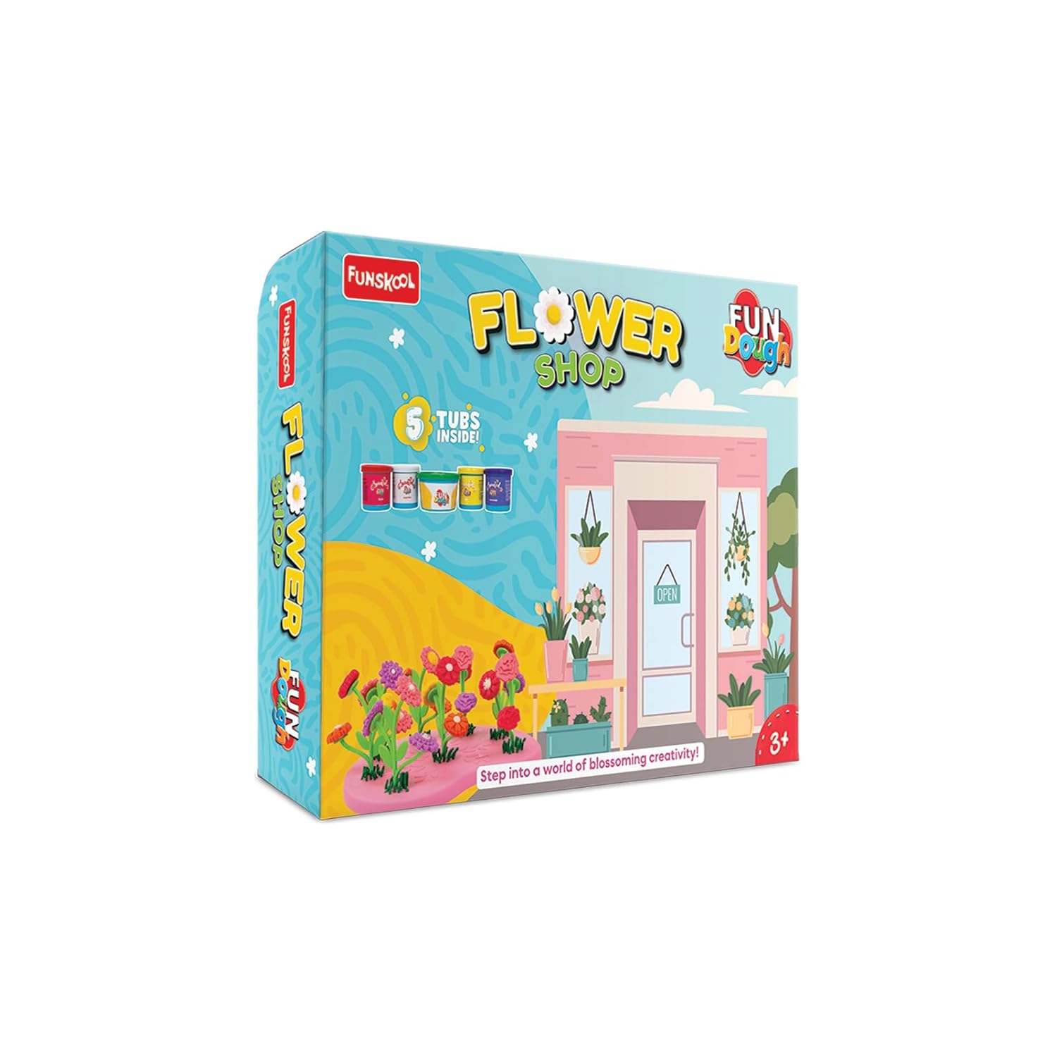 Funskool Fun Dough Flower Shop Playing Dough Kit - Multicolor