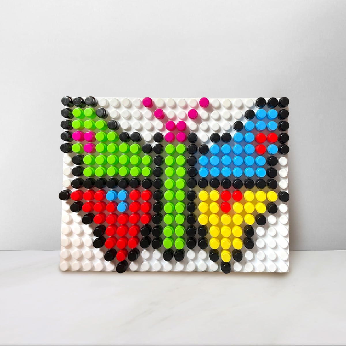 Flo Toys Pegboard Picasso – 600 Pegs Montessori Sensory Puzzle Game for Kids | STEM Educational Toy for Brain Development | DIY Craft Board for Learning Alphabet, Numbers, Shapes & Patterns | Ages 6+