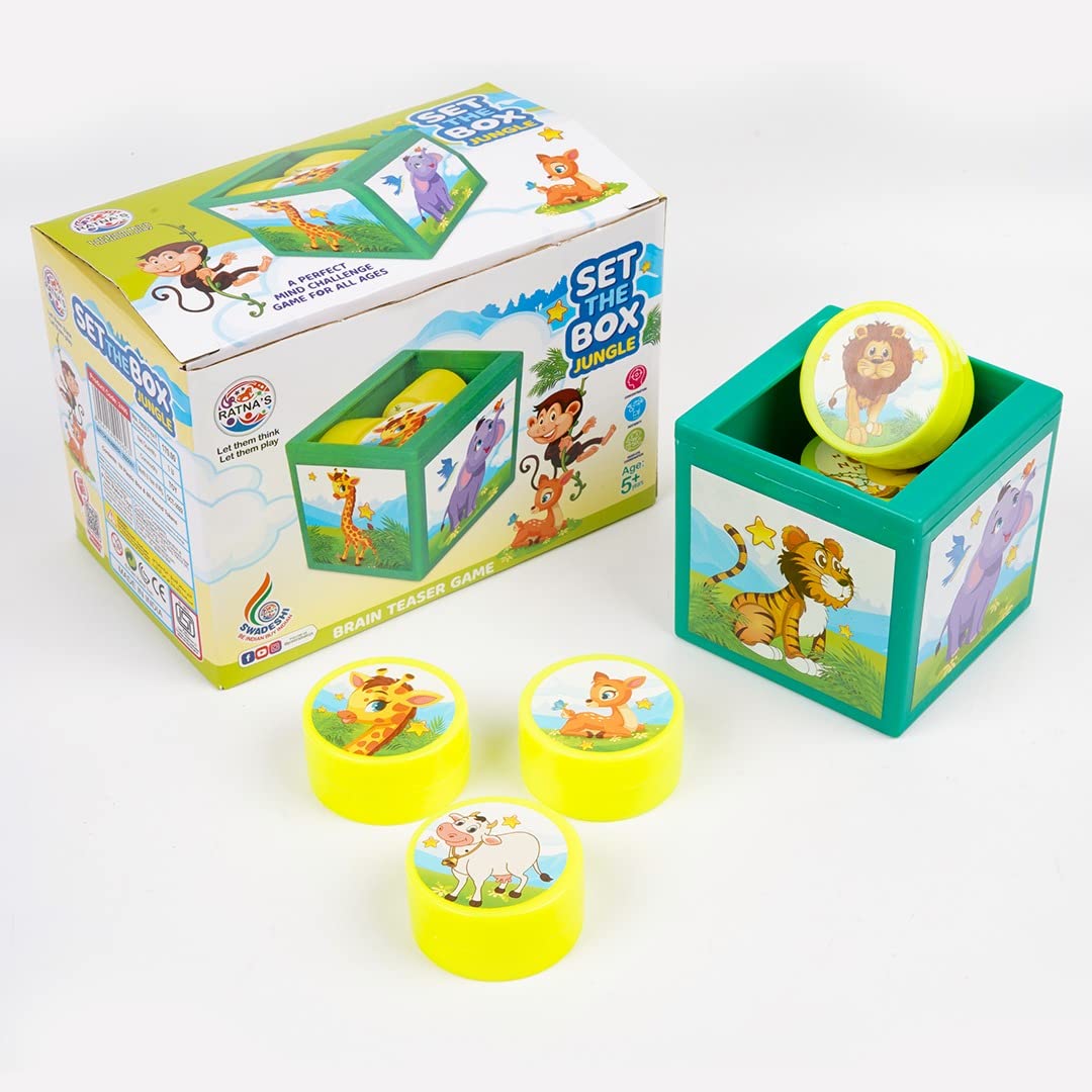 Ratna's Set The Box MultiThemed Brain Teaser Mind Challenge Game | Pack of 2 Pcs