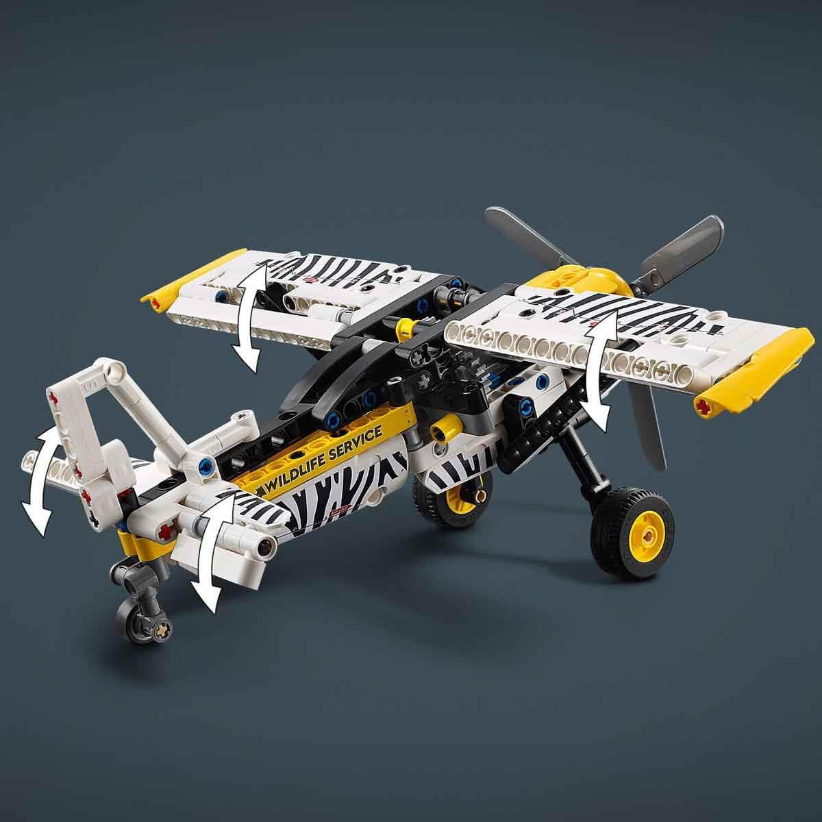 LEGO Technic Bush Plane Aircraft Toy Vehicle Gift Set for Kids 42198 Building Blocks Toys for 8+ Gift for Boys and Girls