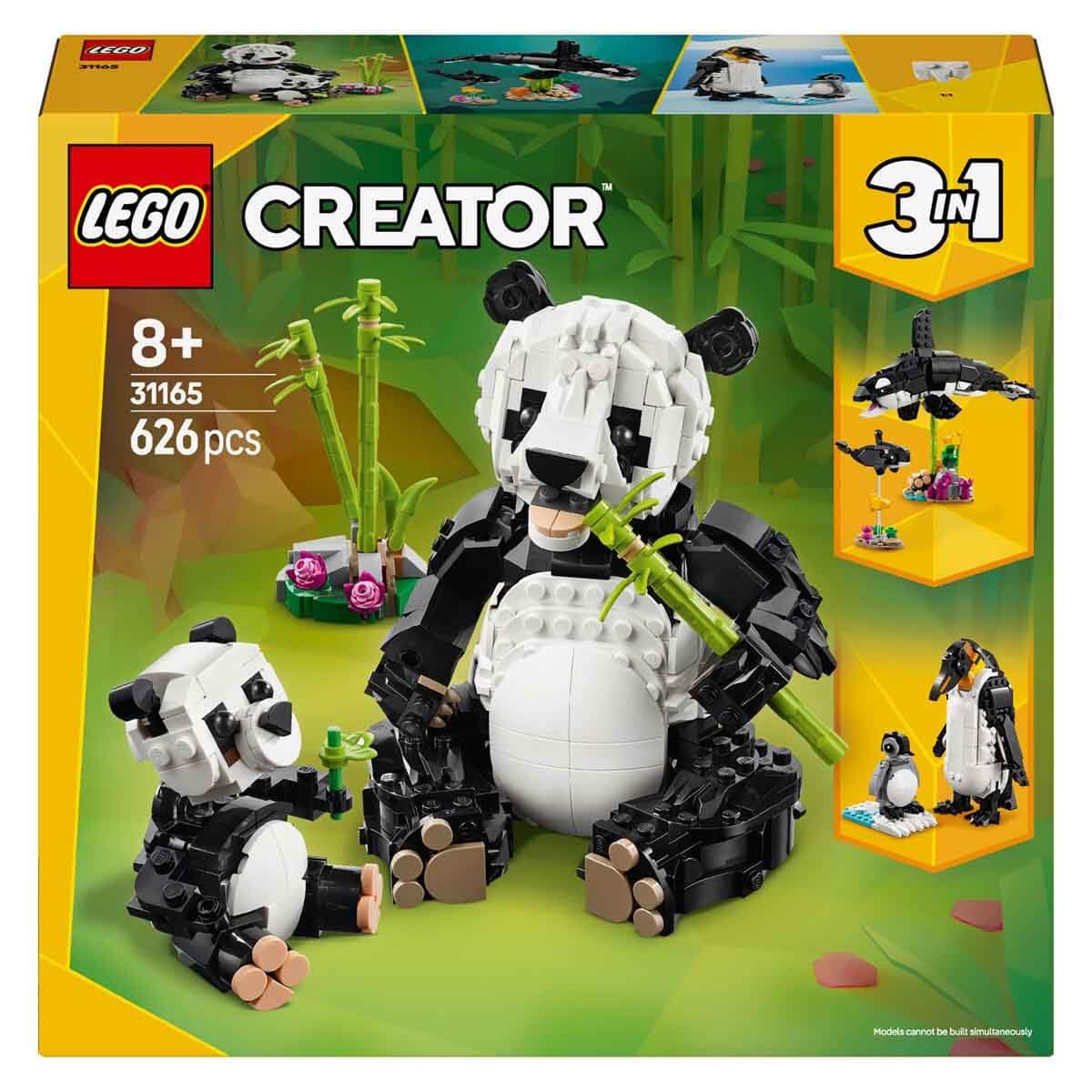 LEGO Creator 3 in 1 Wild Animals: Panda Family Toy Playset 31165 Building Blocks Toys for 8+ Gift for Boys and Girls