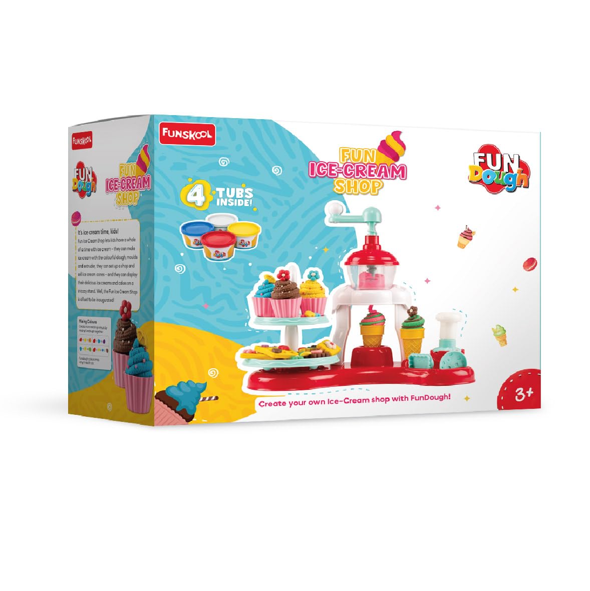 Funskool Fun Dough IceCream Shop Playing Dough Kit - Multicolor