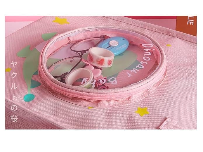 Hand Bag for Women, Girls, and Children – Multi-Purpose Waterproof Portable Carrying Bag, Tote Bag, File Bag, Lunch Bag, Office Bag, Double Layer Zipper Bag