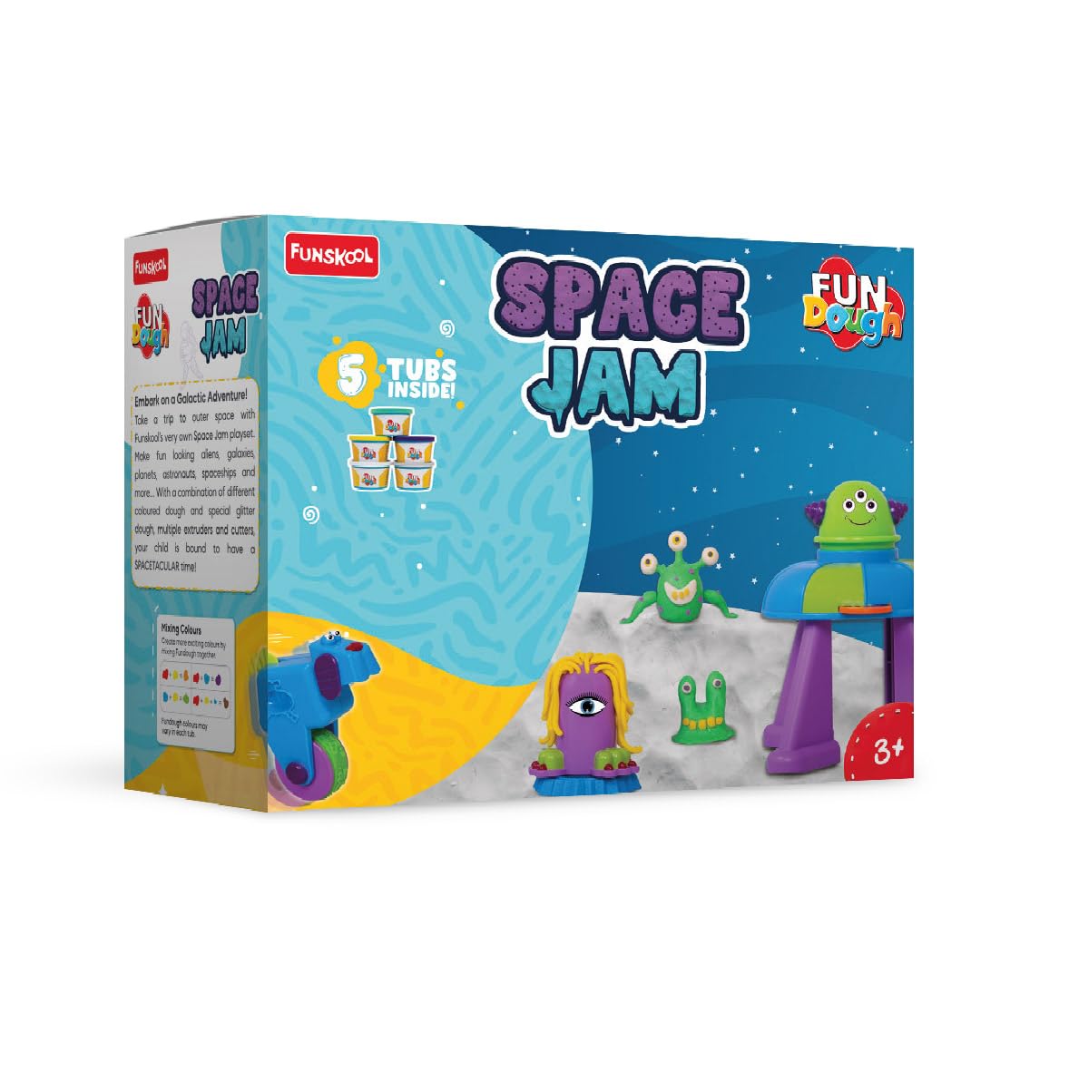 Funskool Fun Dough Space Jam Playing Dough Kit - Multicolor