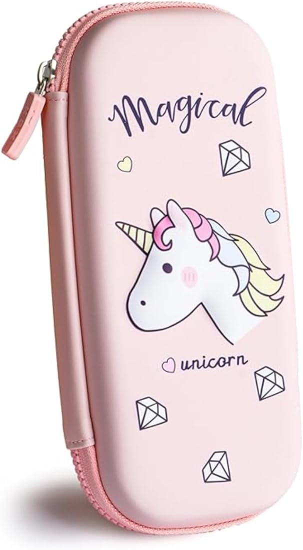 Unicorn Theme Pencil Case Pencil Pouch Bag Compass School Pouch Organizer For Students Kids Premium Stylish Pen Holder Pouch Stationery Box Return Gifts For Kids