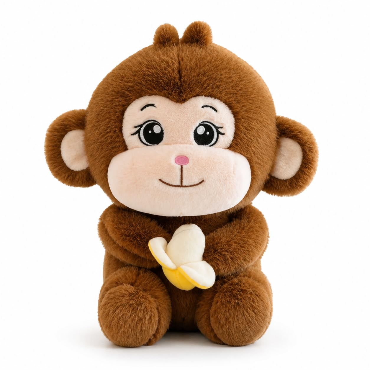 Monkey Soft Toy Teddy Bear Plush Stuffed Animal, Cute Huggable Monkey for Baby Boy & Baby Girl, Girlfriend, Soft Plush Toy for Kids, Baby Gift, Cuddly Animal Toy