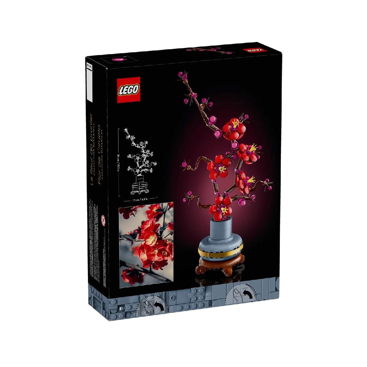 LEGO Botanicals Plum Blossom Flower Decor Display Set 10369 Building Blocks for 18+ Gift