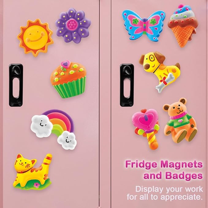 Ratnas Classic Fridge Magnets 10 Moulds Junior DIY Kit For Kids - Multicolor